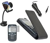 iTALKonline CAR DRIVE Pack BLACK Clip On Flip Case/Cover/Skin, LCD Screen/S ....