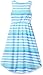 Dream Star Girls' Sleeveless Multi Stripe Maxi with Hi/Low Hem Dress