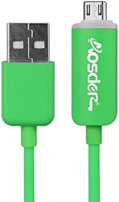 Aosder Micro USB Cable 1M 3ft Micro USB Sync Data Cable 2.1A Charging Charger Cable Adapter For Samsung XiaoMi HTC Lenovo PTE With Coated Durable(Green)