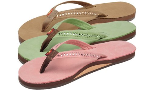 Childrens Toyshop  Sporting Goods : Womens Rainbow Sandals Colored Crystal Premier Leather