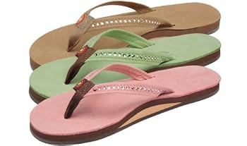Womens Rainbow Sandals Single Layer Narrow Strap Color Crystal