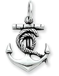 Sterling Silver Antiqued Anchor Charm