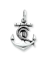 Sterling Silver Antiqued Anchor Charm