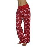 Womens NCAA Ohio State Buckeyes Comfortable Cotton Sleepwear / Pajama Pants - Red