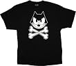 Felix the Cat Crossbones T-Shirt Tee Black
