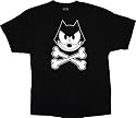 Felix the Cat Crossbones T-Shirt Tee Black