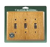 Jackson Deerfield #903L LT Oak 3 Toggle Wall Plate