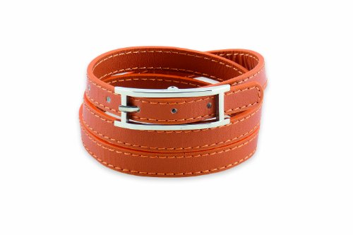 Alraune Unisex-Armband Leder  \"Tiger Lily\" orange 9mm/60cm Edelstahlverschluss Preisvergleich