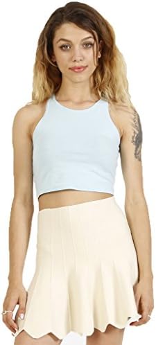 Echo Club House Women's Averill Pleat Look High Waist Tennis Skirt M/L Cream