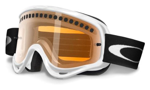 Oakley Snowcross with Vented Lens MX Goggles (Matte White Frame/Persimmon, One Size) On Sale