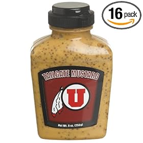 Tailgate Mustard University Of Utah, 9-Ounce Jars (Pack of 16)