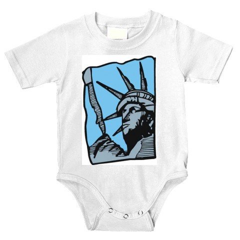 Onesie with monument, "New York City", "Statue of Liberty"