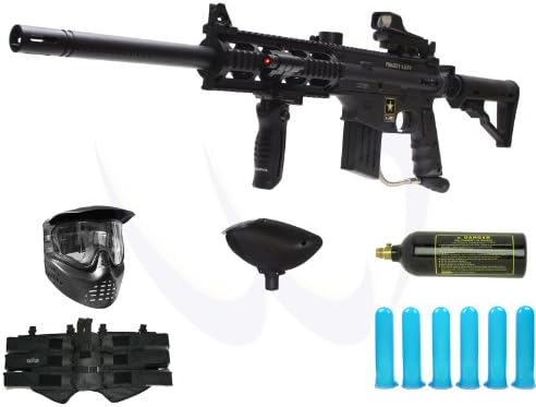 Tippmann US Army Project Salvo Paintball Gun with Laser Red Dot Reflex 18" Barrel Advance Package