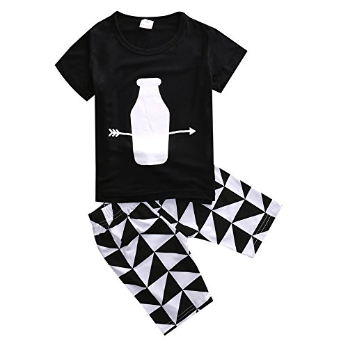 Little Boys Short Sleeve Bottle T-shirt and Graphics Print Shorts Outfit