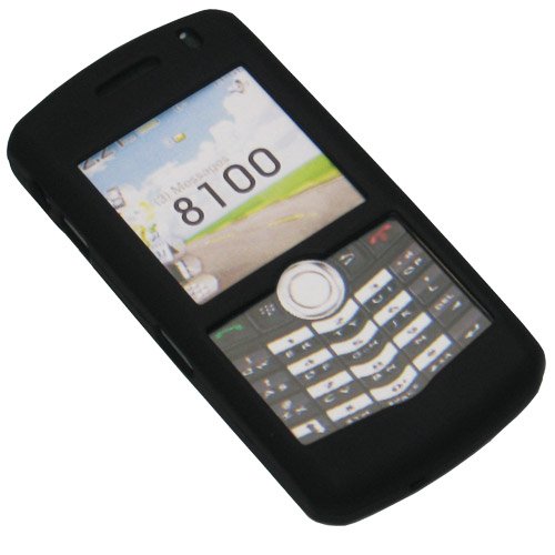 Crystal Protective Case for Blackberry 8100 Pearl Rubberized (Black)