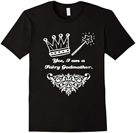 Men's Yes, I'm a fairy godmother t shirt 3XL Black
