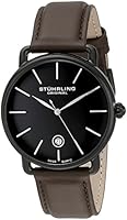 Stuhrling Original Symphony Ascot Agent Men's Quartz Watch with Black Dial Analogue Display and Brown Leather Strap 768.03