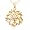10k Yellow Gold Diamond Flower Pendant (1/20 cttw, I-J Color, I3 Clarity)