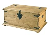 Corona Single Storage Chest Trunk Waxed Mexican Pine Ottoman Wooden Blanket Box