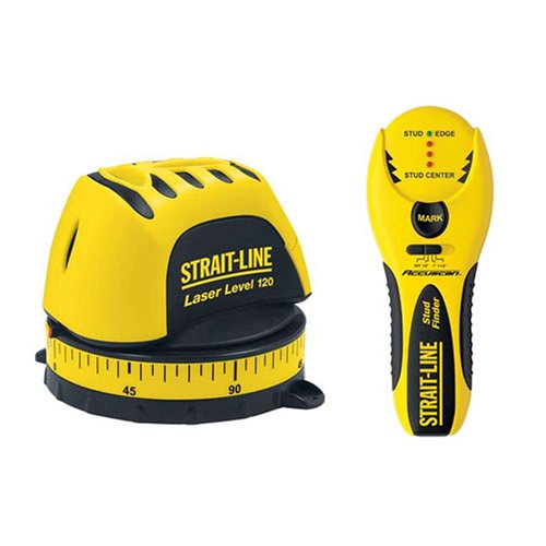 Strait-Line 6045704 2-Tool Combo Kit - 6041101 Laser level 120 & 6041501 Stud Finder 150