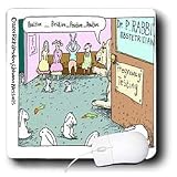 Londons Times Funny Medicine Cartoons - Rabbit Test - Mouse Pads