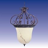 Grecian Bronze Finish Bowl Pendant Chandelier
