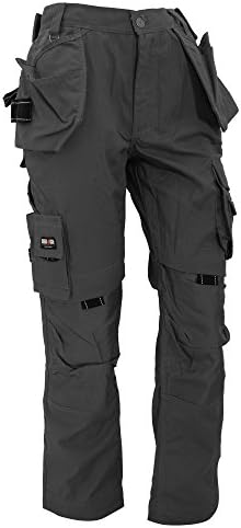 Herock Mens Dagan Premium Work Trousers / Pants (52) (Grey)