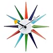 Retro Knoll Nelson Ball Starburst Clock 50's Eames Era - 13x13x2