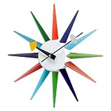 Retro Knoll Nelson Ball Starburst Clock 50's Eames Era - 13x13x2