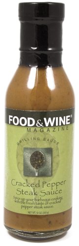 Food & Wine Magazine Cracked Pepper Steak Sauce, 12-Ounce Bottle (Pack of 6) by Food & Wine Magazine