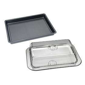 chg - Set125FFR-10 - Set pour tarte aux quetsches - 3 pi�ces - 1x plaque � p�tisserie dimensions : 42 x 29 x 4 cm / Plateau � servir dimensions : 42 x 31 x 8,5 cm (Import Allemagne)