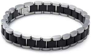 Bracelet - 0.23.6194 - Pulsera de hombre de acero inoxidable y oro, 22 cm