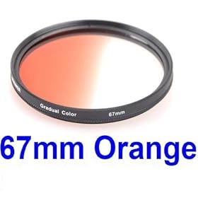 NEEWER® 67MM Light Controlling Gradual Orange Color Lens Filter for ANY Camera Lens with 67MM Filter Thread