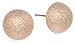 Stainless Steel 18 Karat Rose Gold Plated Glitter Finished Stud Earrings