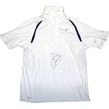 Roger Federer Autographed Nike Purple Stripe Game Model Shirt