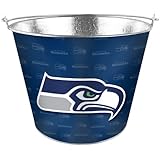 NFL Seattle Seahawks Full Wrap Metal Bucket, 5-Quart
