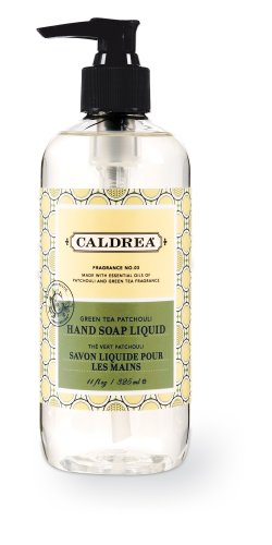 Caldrea Hand Soap Liquid, Green Tea Patchouli, 11-Ounce Bottles (Pack of 6) by Caldrea
