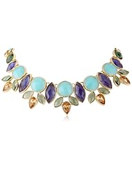 Anne Klein "Secret Garden" Gold-Tone Green Multi-Drama Necklace, 19"