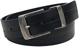 Fossil Mens Casual Leather Belt - Hugh (Color: Black) by FOSSIL