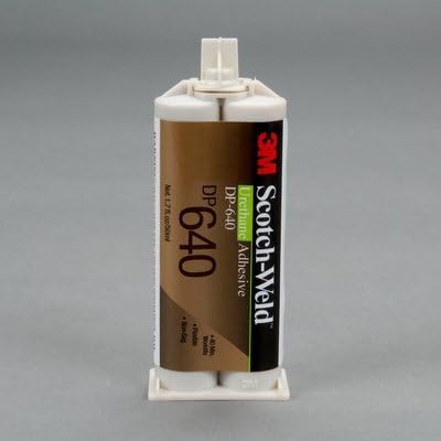 3M Scotch-Weld DP640 Two-Part Base & Accelerator (B/A) Brown Urethane - Paste 1.69 fl oz Dual Cartridge - 40 min Working Time - Shore Hardness 70 to 80 Shore D, Shear Strength 2000 psi - 89543 [PRICE is per KIT]