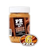 PB Crave Natural Peanut Butter, Choco Choco, 16oz Jars, (Pack of 6)