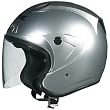 AFX Solid Adult FX-4 Harley Touring Motorcycle Helmet w/ Free B&F Heart Sticker - Light Silver