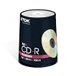TDK CD-R80CBA100-B CD-R 80min 52x 100 Pack Cakebox