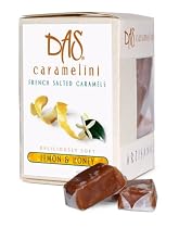 All Natural Fleur de Sel Caramels- Lemon and Honey, 4oz Box