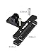 Yemo® Racing Cycling Seat Saddle Rail Clamp Mount For Gopro Hero 4, Session, Black, Silver Hero+, 3+,3, 2, 1 SJ4000 SJ5000 Session HD SJCAM (Black)