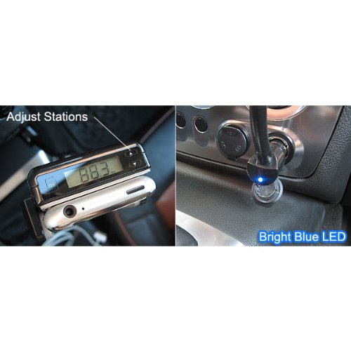 TeckNet TeckNet MT-094 Apple FM TRANSMITTER, Charger & FULL HANDS-FREE CAR KIT for Apple iPhone, iPhone 3G and iPod Player