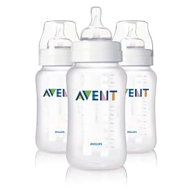 Philips AVENT Natural Feeding Bottle, 11 Ounce, 3 Pack