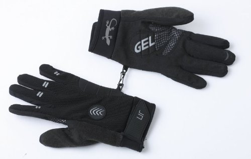 Wärmende Winter Fahrrad Handschuhe mit Geleinlage mit dezentem Geckodruck.. Wasserabweisend und Atmungsaktiv. In 4 verschiedenen Größen.