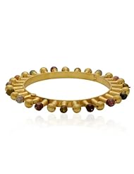 925 Sterling Silver Gold Plated Vermeil Bangle Bracelet Tourmaline Gemstone Jewelry