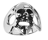 Stainless Steel Laughing Skull Ring (Available in Sizes 10 to 15)